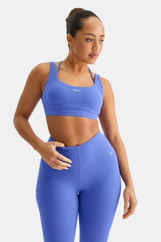 SkinLuxe Contour Scoop Back Sports Bra - Iris Blue sold by TALA