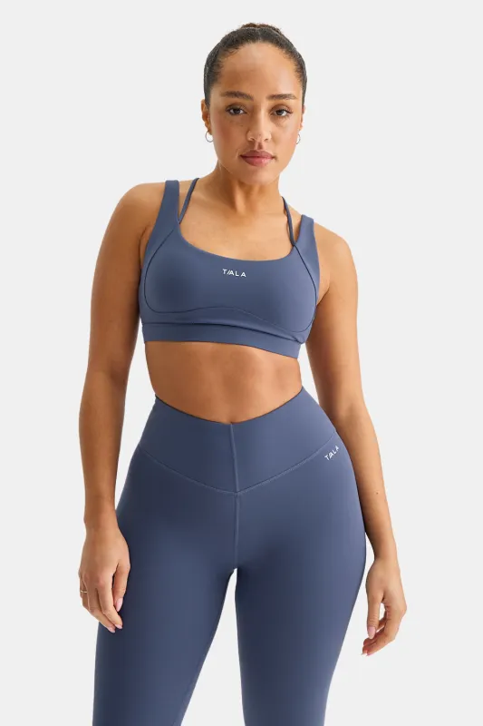 SkinLuxe Contour Scoop Back Sports Bra - Vintage Blue sold by TALA