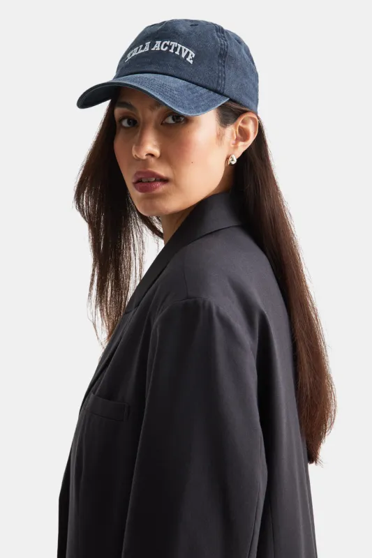 TALA Active Embroidered Cap - Washed Denim sold by TALA