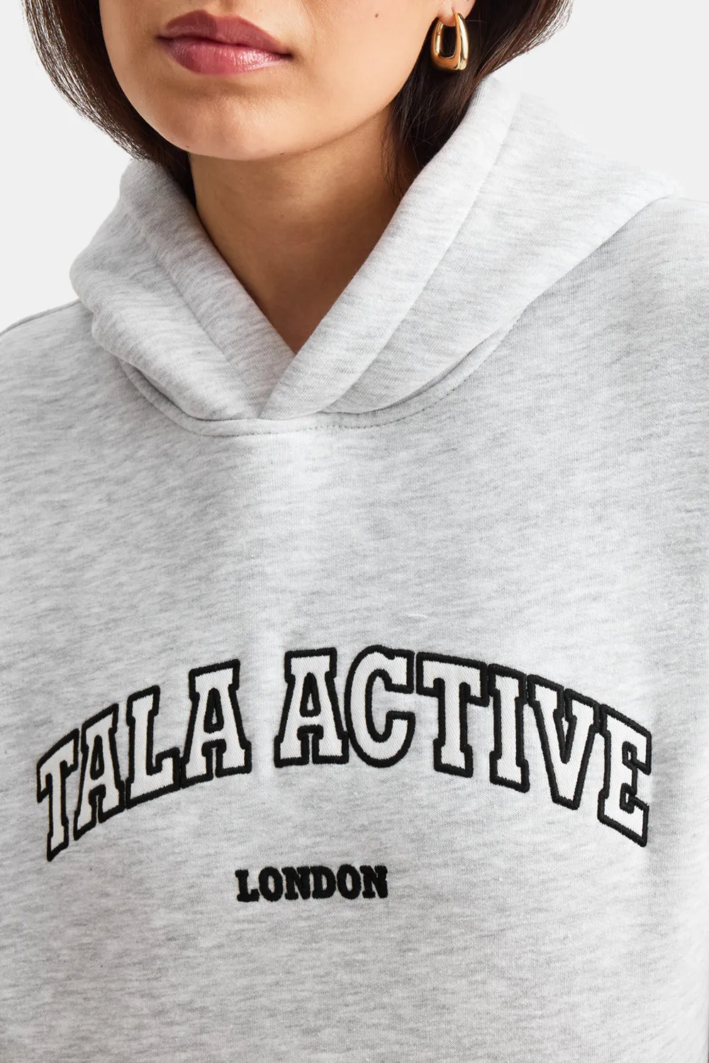 TALA Active Applique Hoodie - Grey Marl sold by TALA product image thumbnail 5