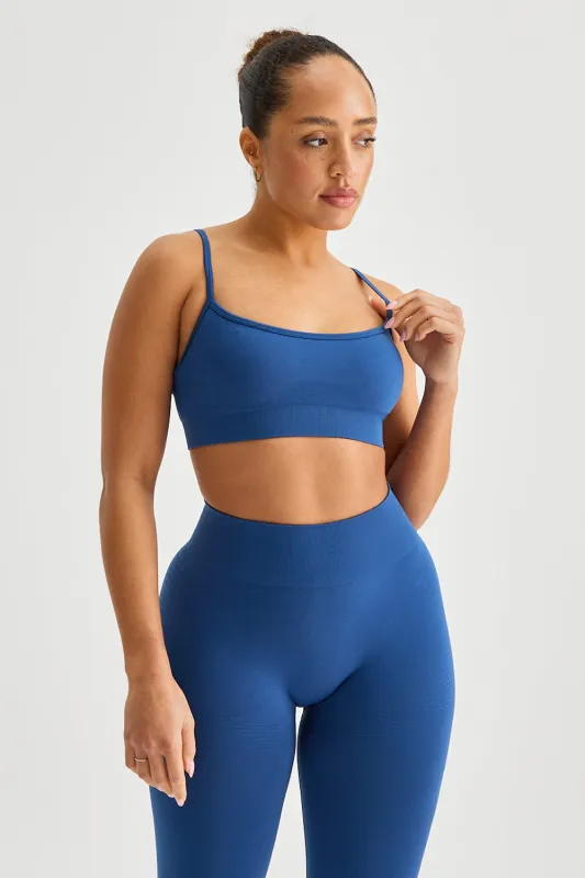 Sculpt Seamless Bandeau Sports Bra - Cobalt Blue sold by TALA