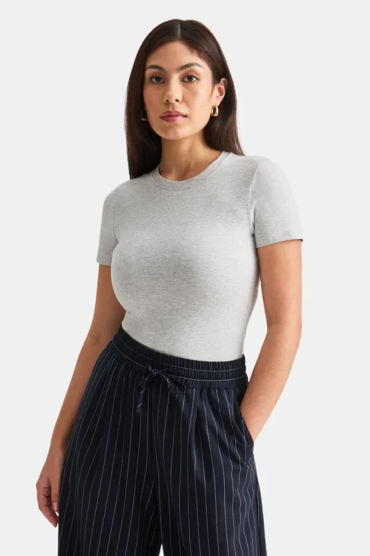 365 Core Cotton Short Sleeve T-Shirt - Grey Marl sold by TALA