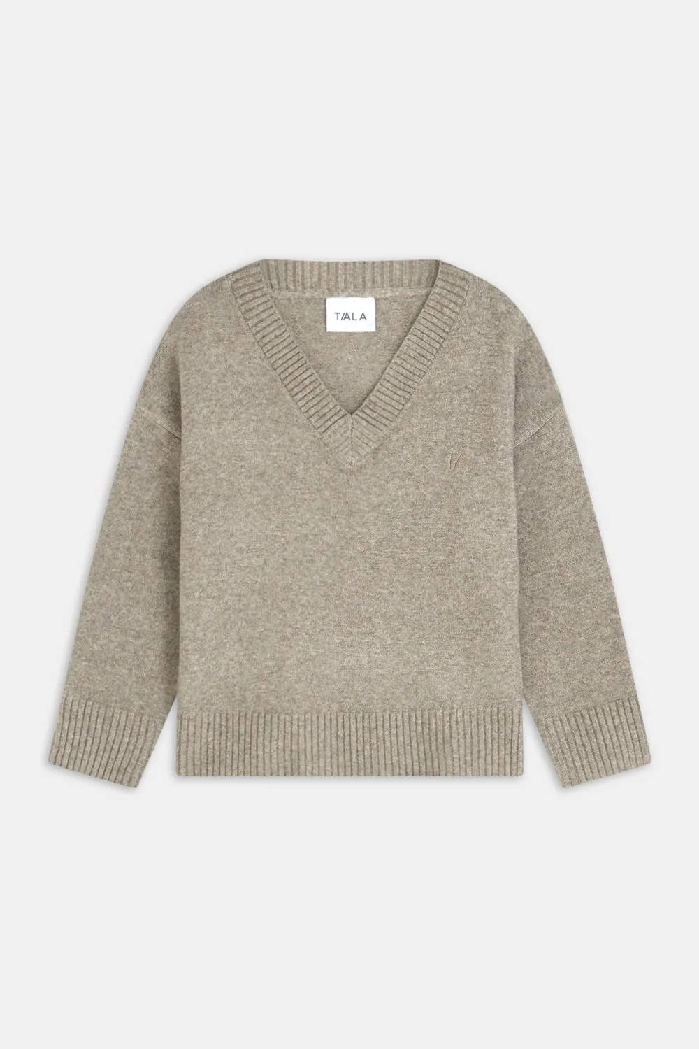 V Neck Jumper - Oat Marl sold by TALA product image thumbnail 2