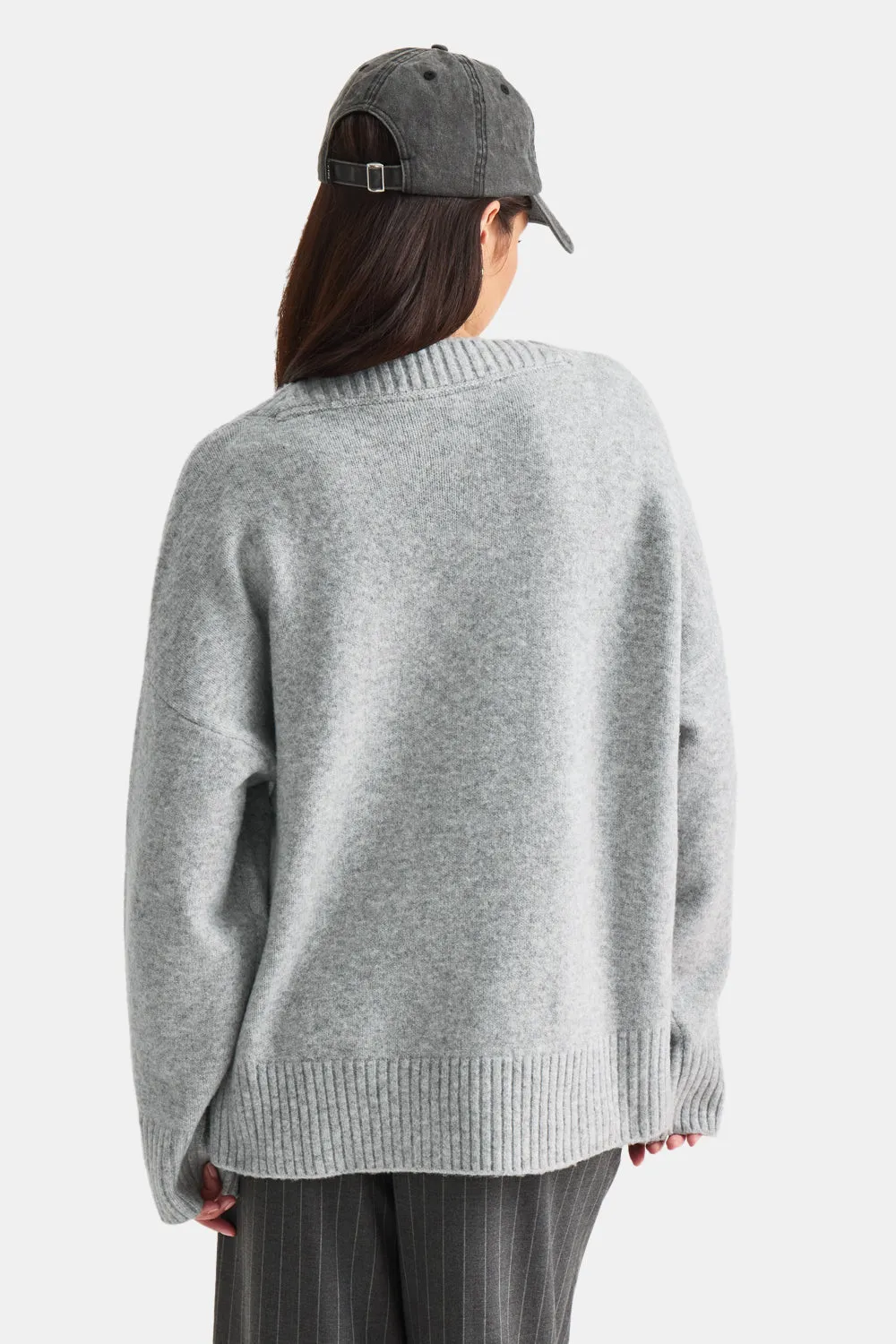 V Neck Jumper - Grey Marl sold by TALA product image thumbnail 5