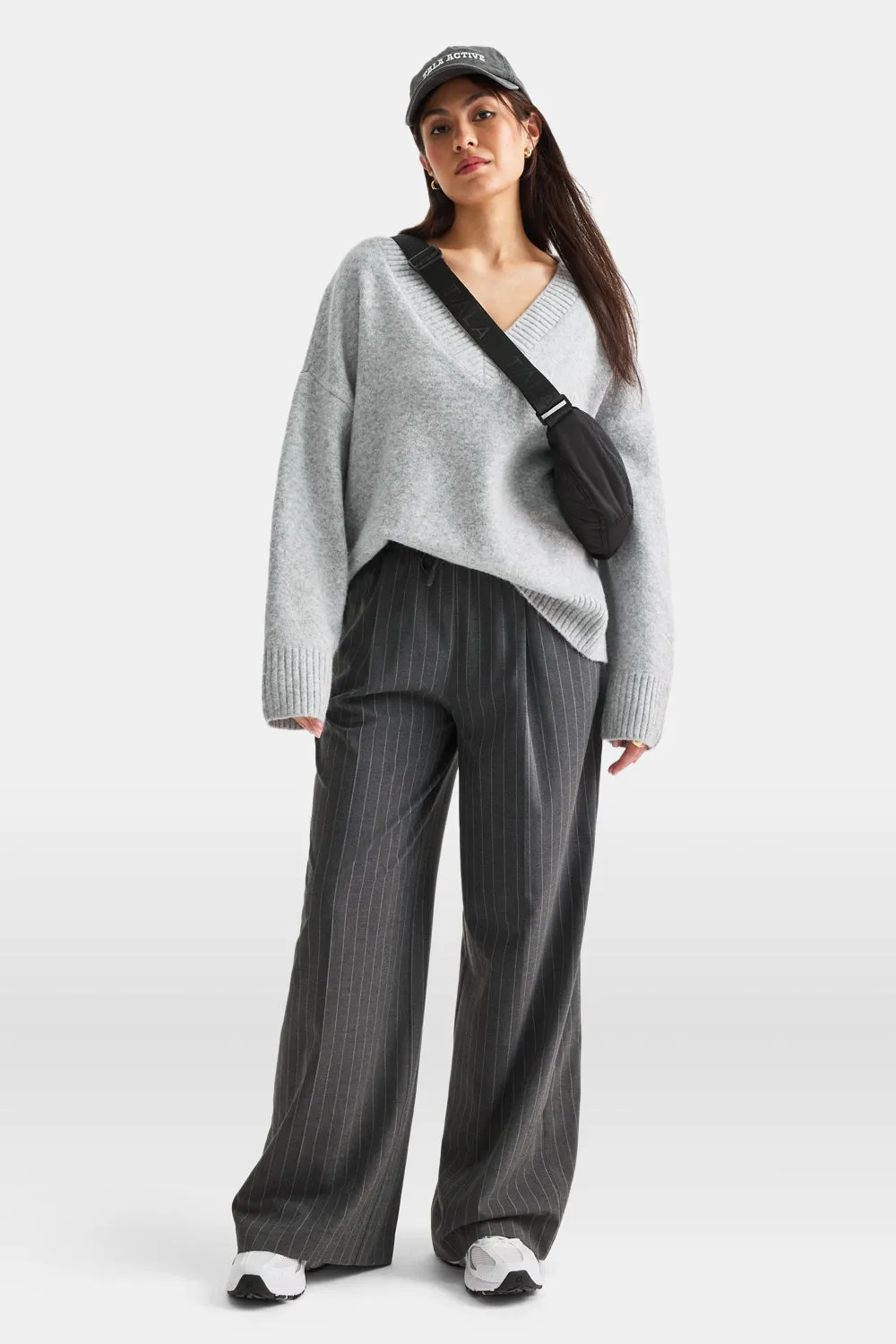 V Neck Jumper - Grey Marl sold by TALA product image thumbnail 3