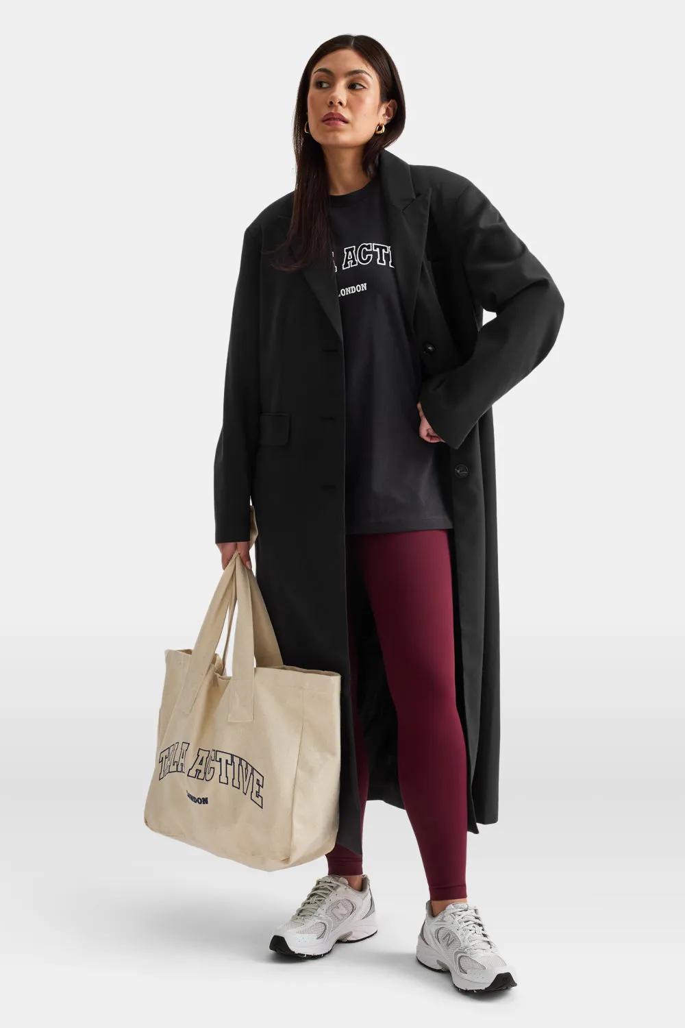 Longline Blazer Coat - Black sold by TALA