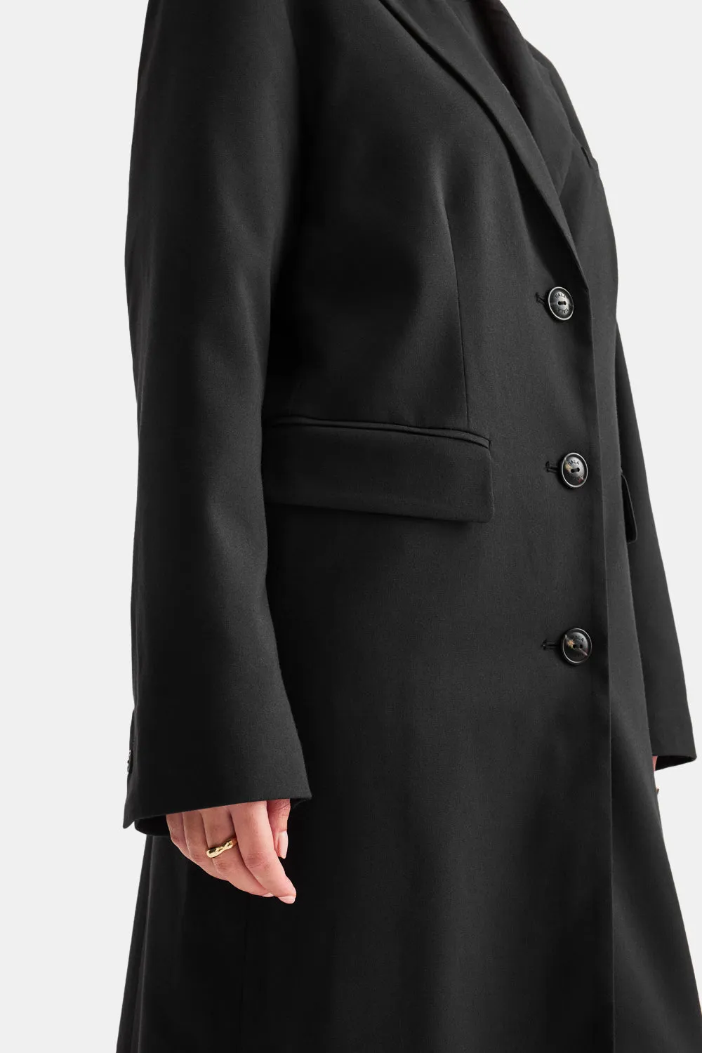 Longline Blazer Coat - Black sold by TALA product image thumbnail 5