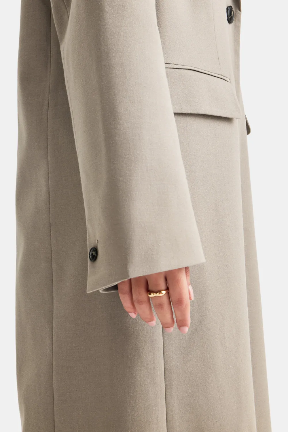 Longline Blazer Coat - Soft Khaki sold by TALA product image thumbnail 5