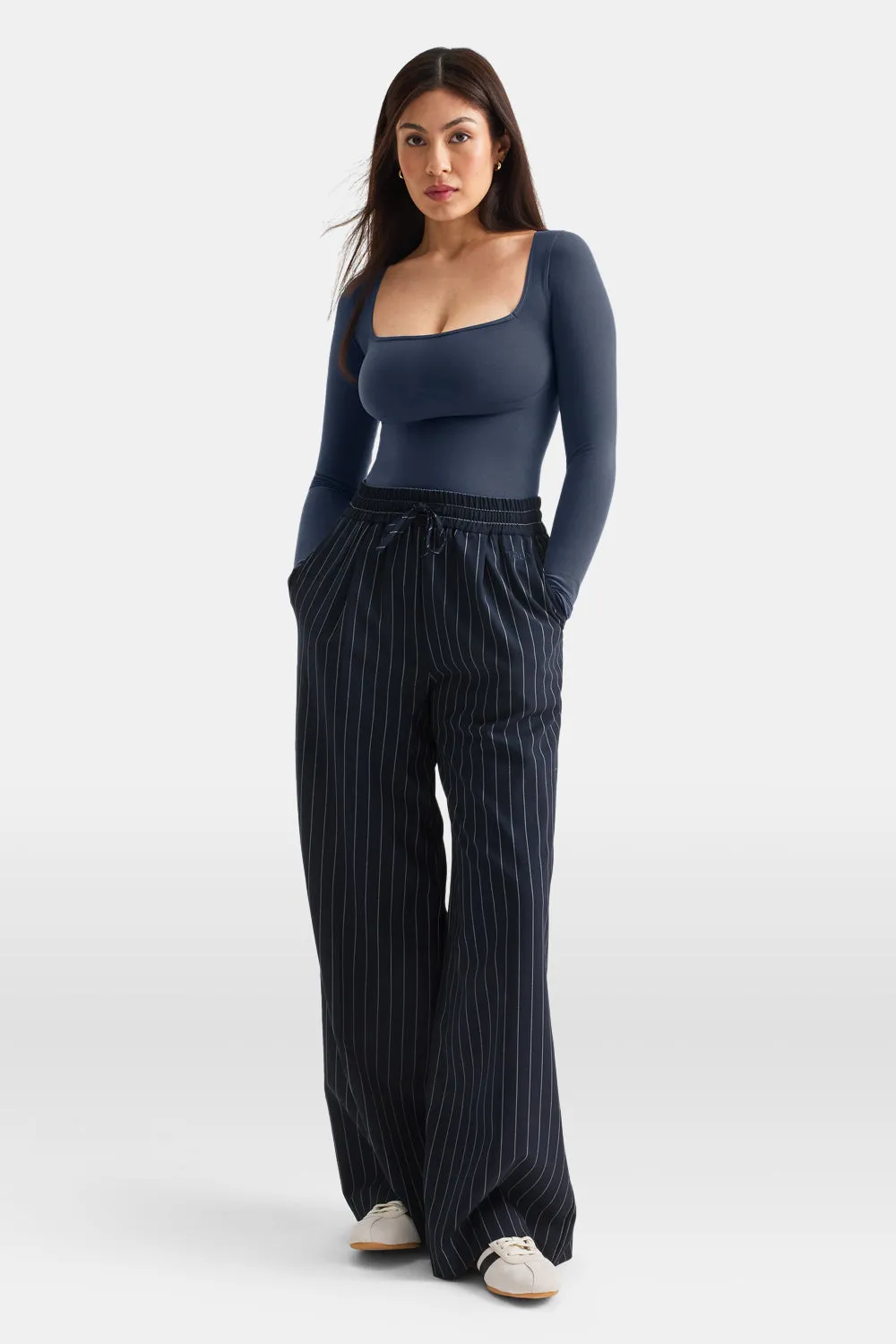 365 Contour Square Neck Bodysuit - Washed Navy sold by TALA product image thumbnail 3