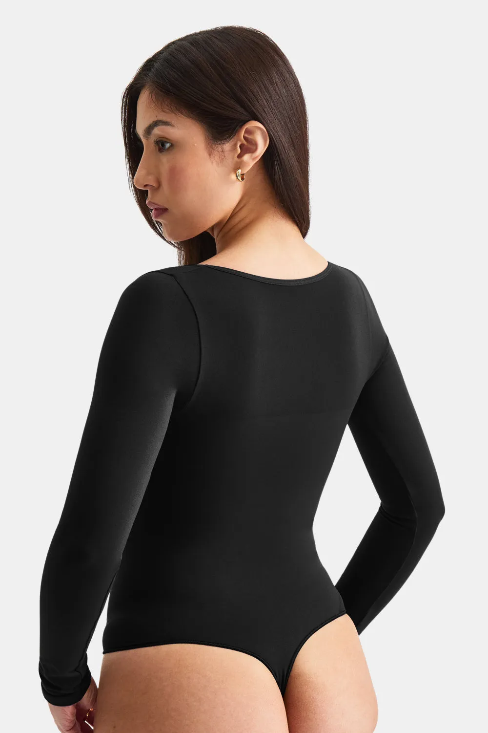 365 Contour Square Neck Bodysuit - Shadow Black sold by TALA product image thumbnail 5