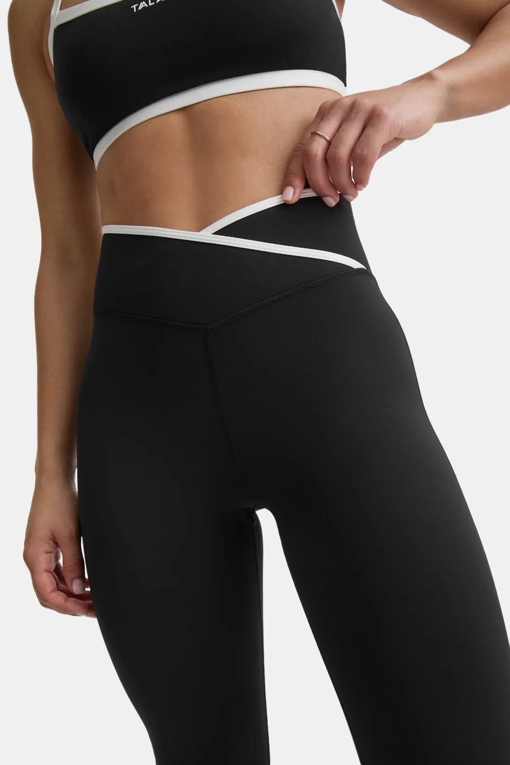DayFlex Wrap Flared Yoga Pant - Shadow Black & Ivory sold by TALA product image thumbnail 2