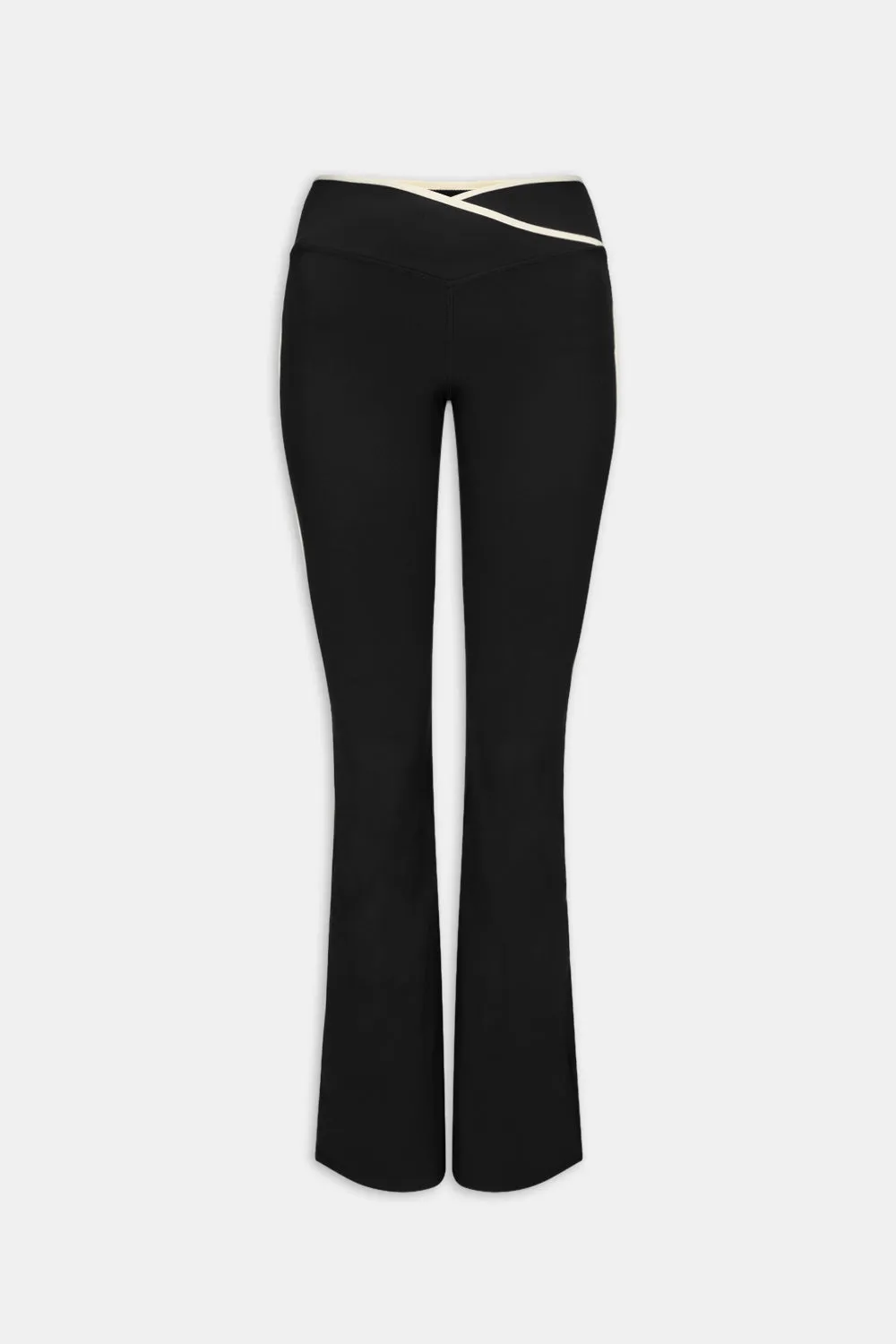 DayFlex Wrap Flared Yoga Pant - Shadow Black & Ivory sold by TALA