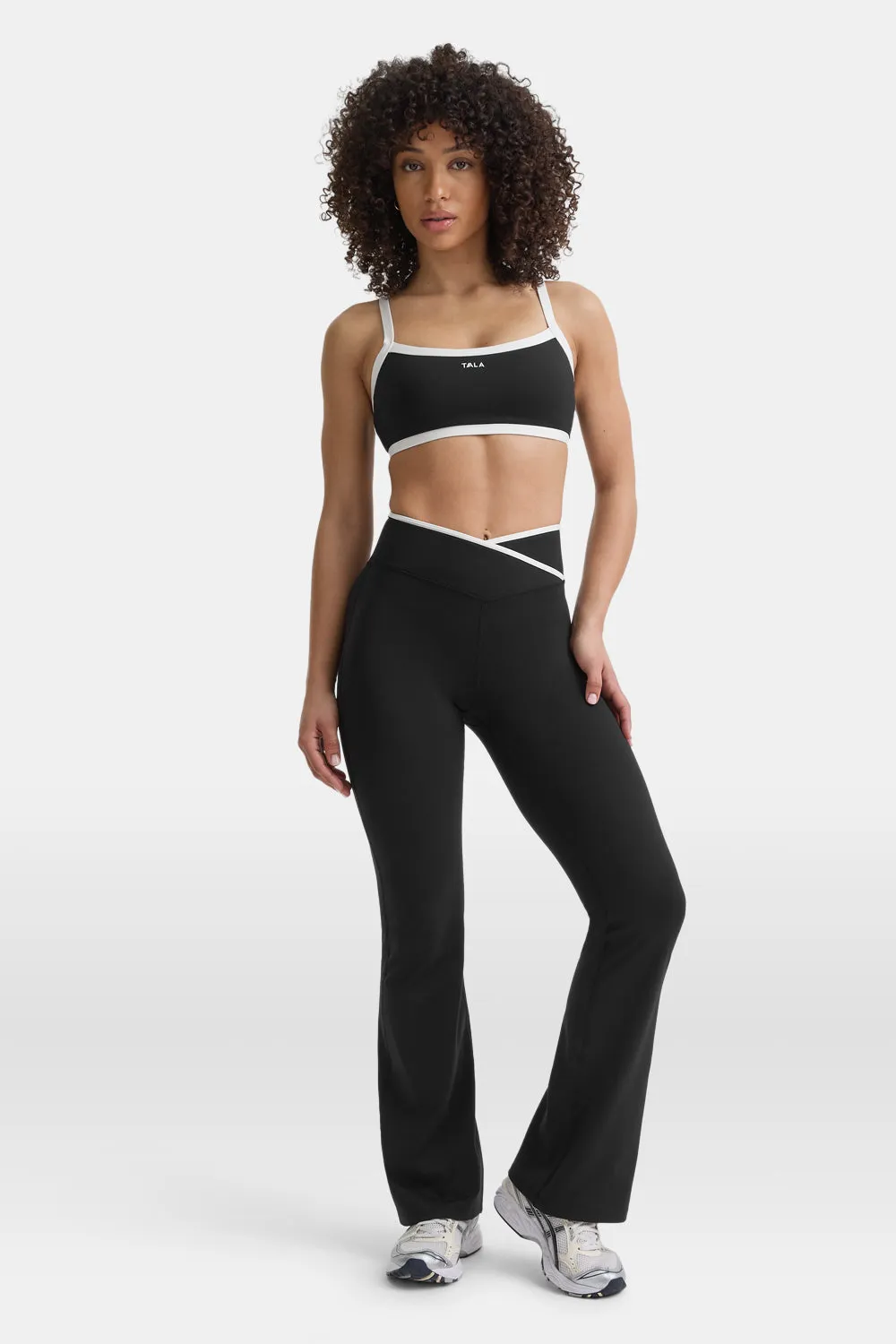 DayFlex Wrap Flared Yoga Pant - Shadow Black & Ivory sold by TALA product image thumbnail 5
