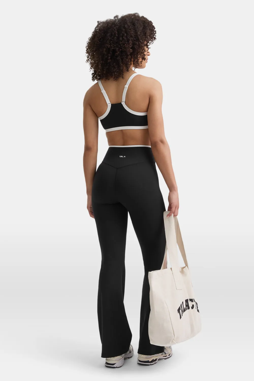 DayFlex Wrap Flared Yoga Pant - Shadow Black & Ivory sold by TALA product image thumbnail 4