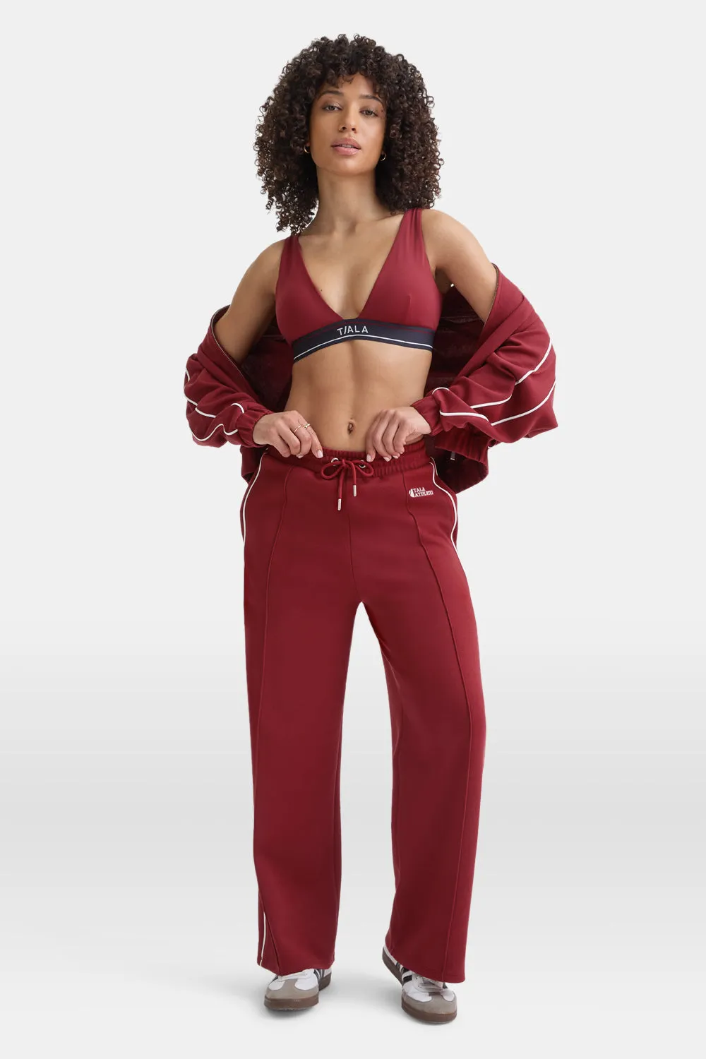 Contrast Piping Track Pant - Vintage Red sold by TALA product image thumbnail 2