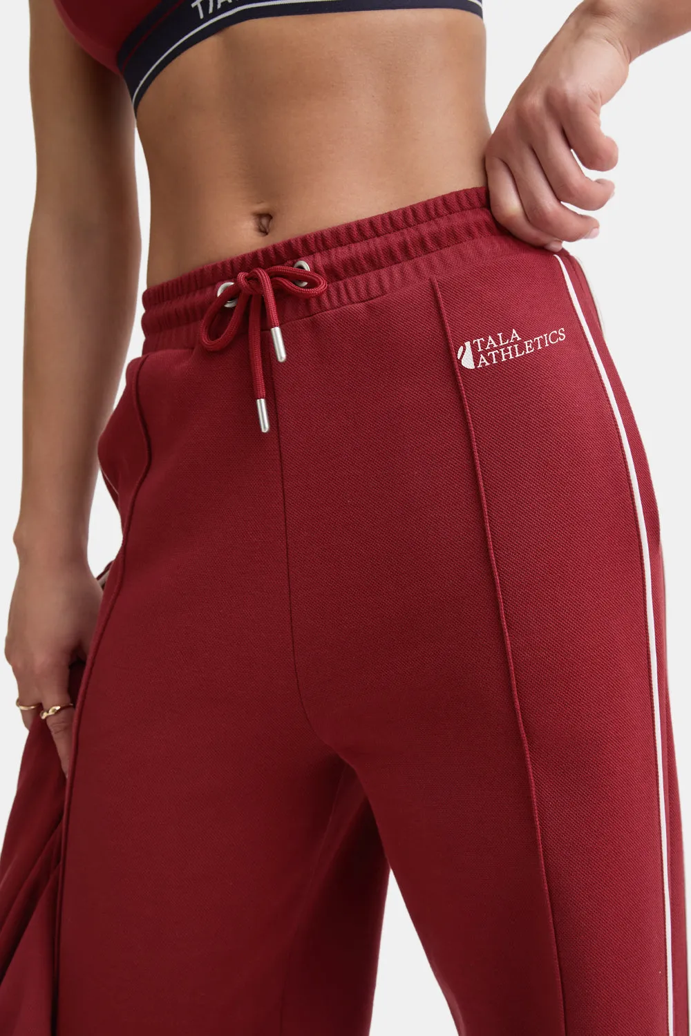 Contrast Piping Track Pant - Vintage Red sold by TALA product image thumbnail 5