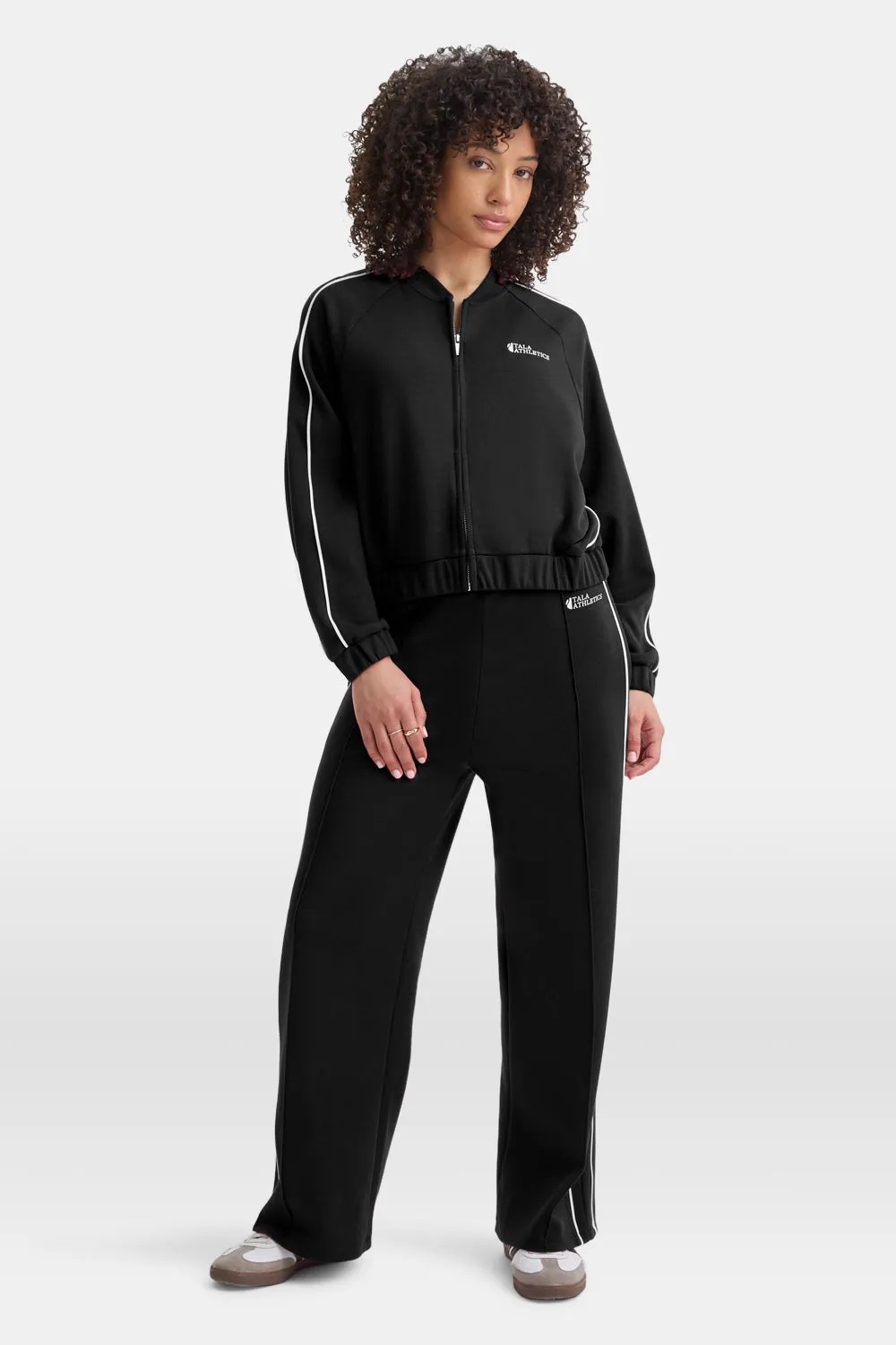 Contrast Piping Track Jacket - Shadow Black sold by TALA product image thumbnail 3
