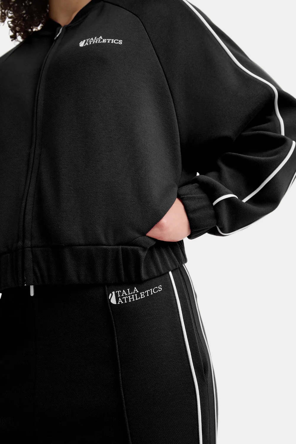 Contrast Piping Track Jacket - Shadow Black sold by TALA product image thumbnail 5
