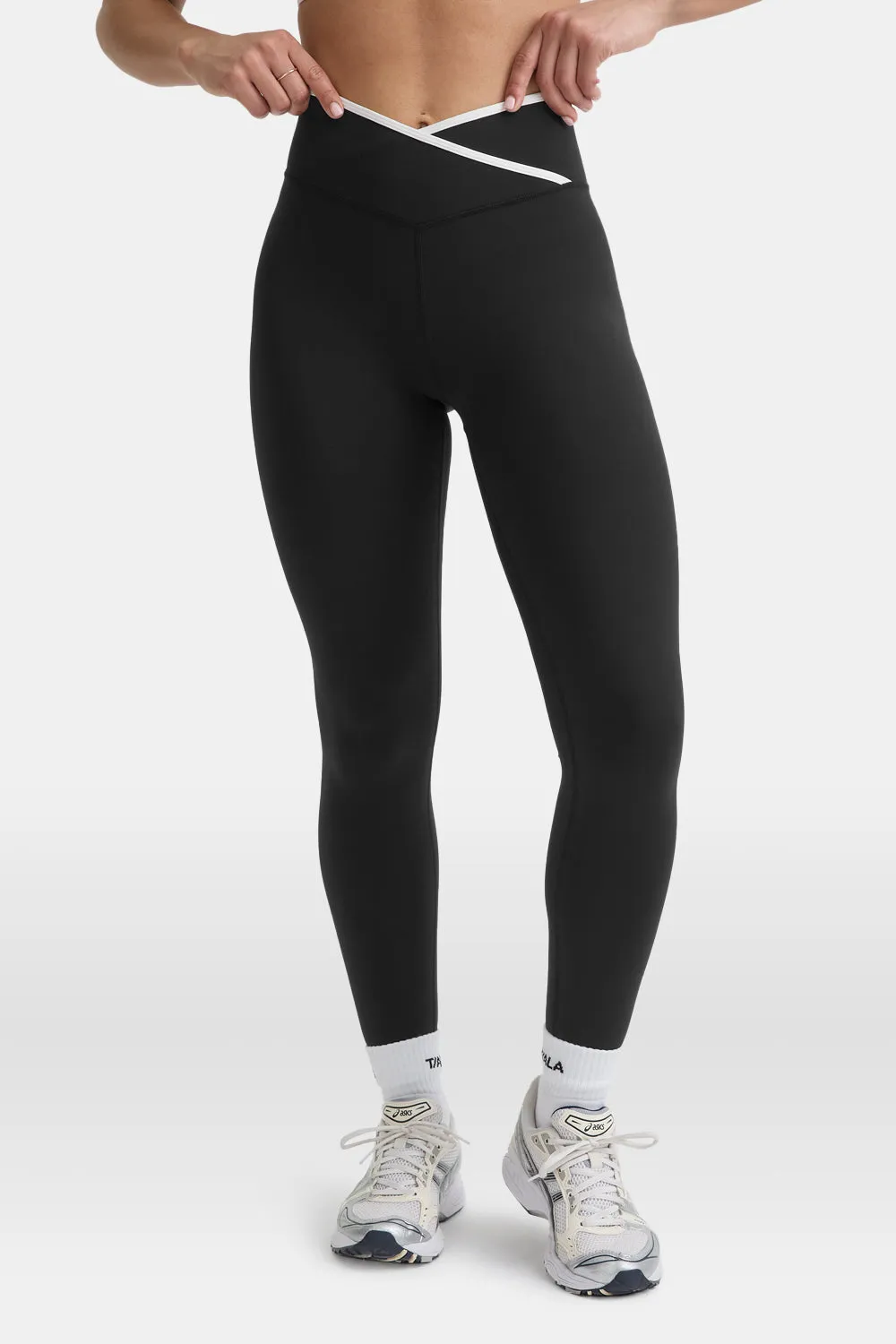 DayFlex Wrap High Waisted Legging - Shadow Black & Ivory sold by TALA product image thumbnail 3