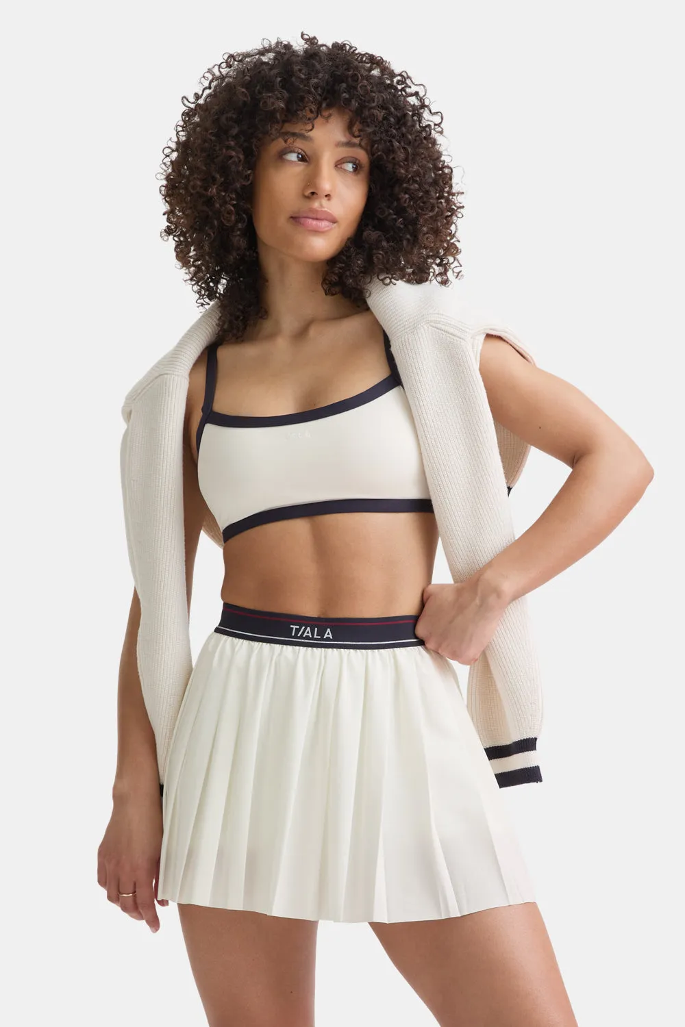 DayFlex Logo Pleated Skort - Ivory sold by TALA product image thumbnail 3