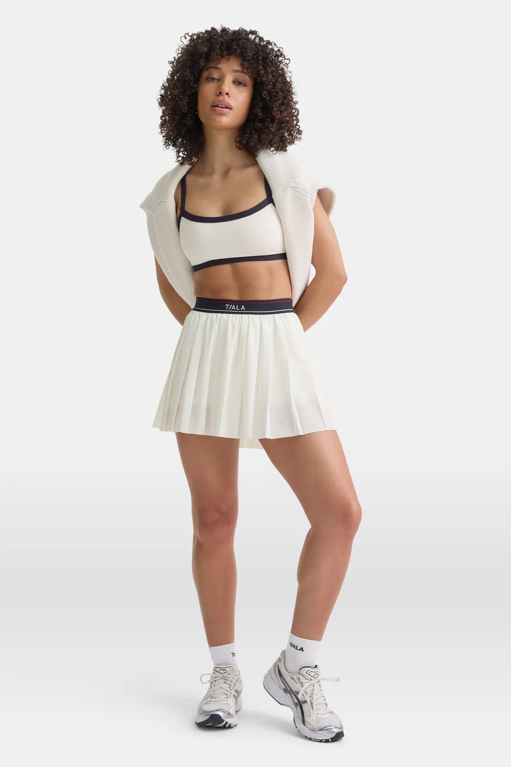DayFlex Logo Pleated Skort - Ivory sold by TALA product image thumbnail 2