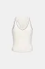 DayFlex Built-In Support V Neck Racer Vest - Ivory sold by TALA