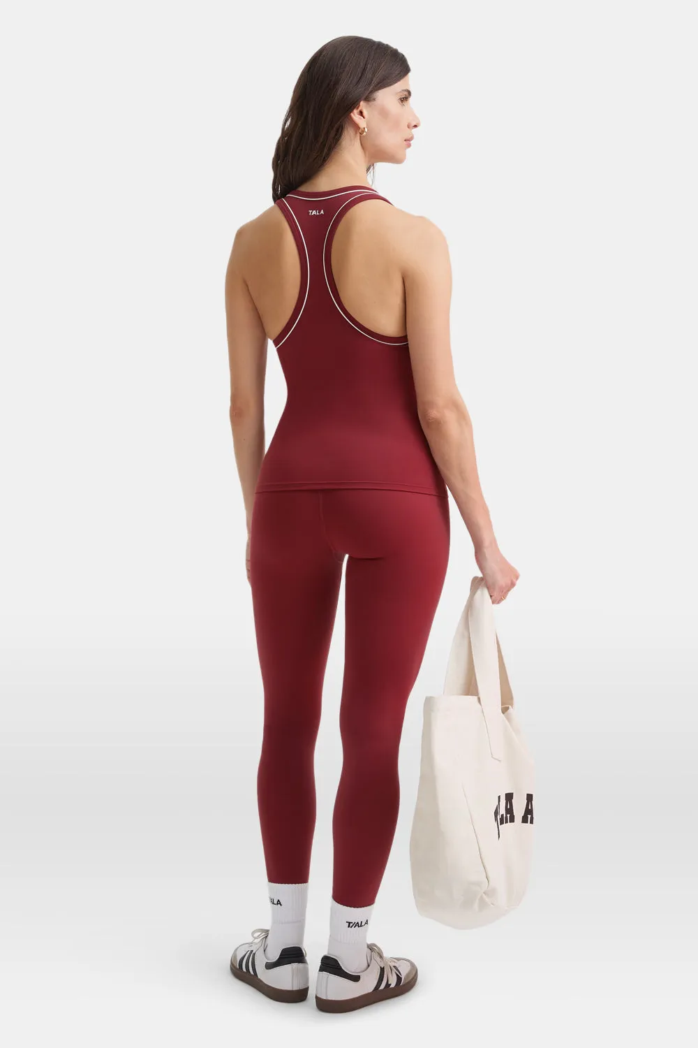 DayFlex Built-In Support V Neck Racer Vest - Vintage Red sold by TALA product image thumbnail 5