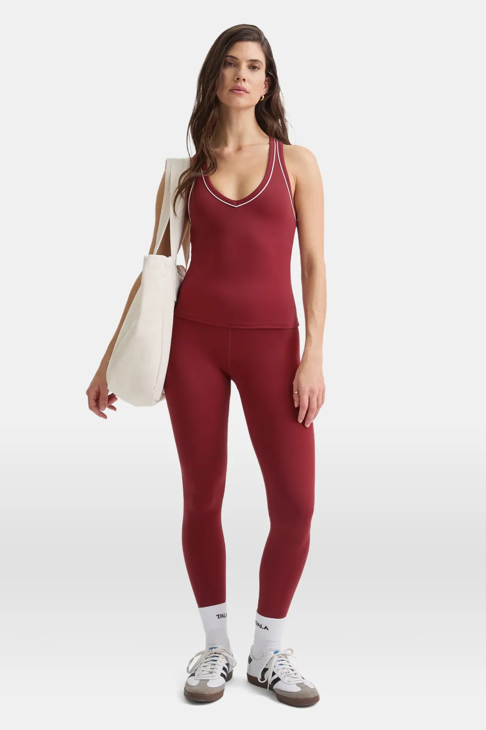 DayFlex Built-In Support V Neck Racer Vest - Vintage Red sold by TALA product image thumbnail 3