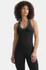 DayFlex Built-In Support V Neck Racer Vest - Shadow Black sold by TALA