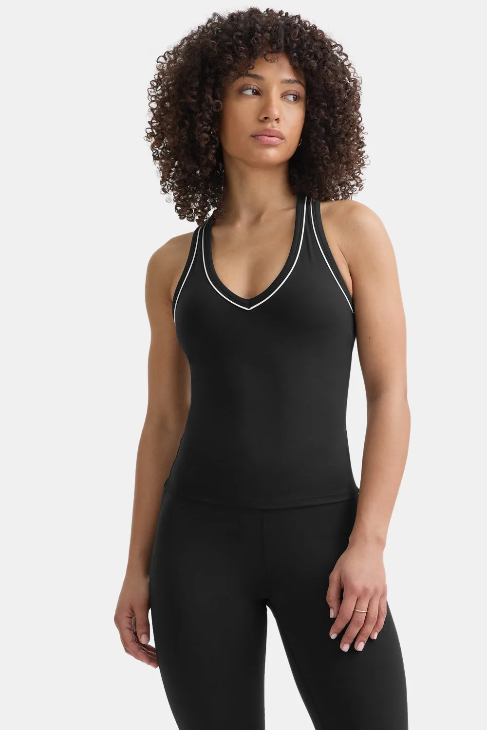 DayFlex Built-In Support V Neck Racer Vest - Shadow Black sold by TALA product image thumbnail 2