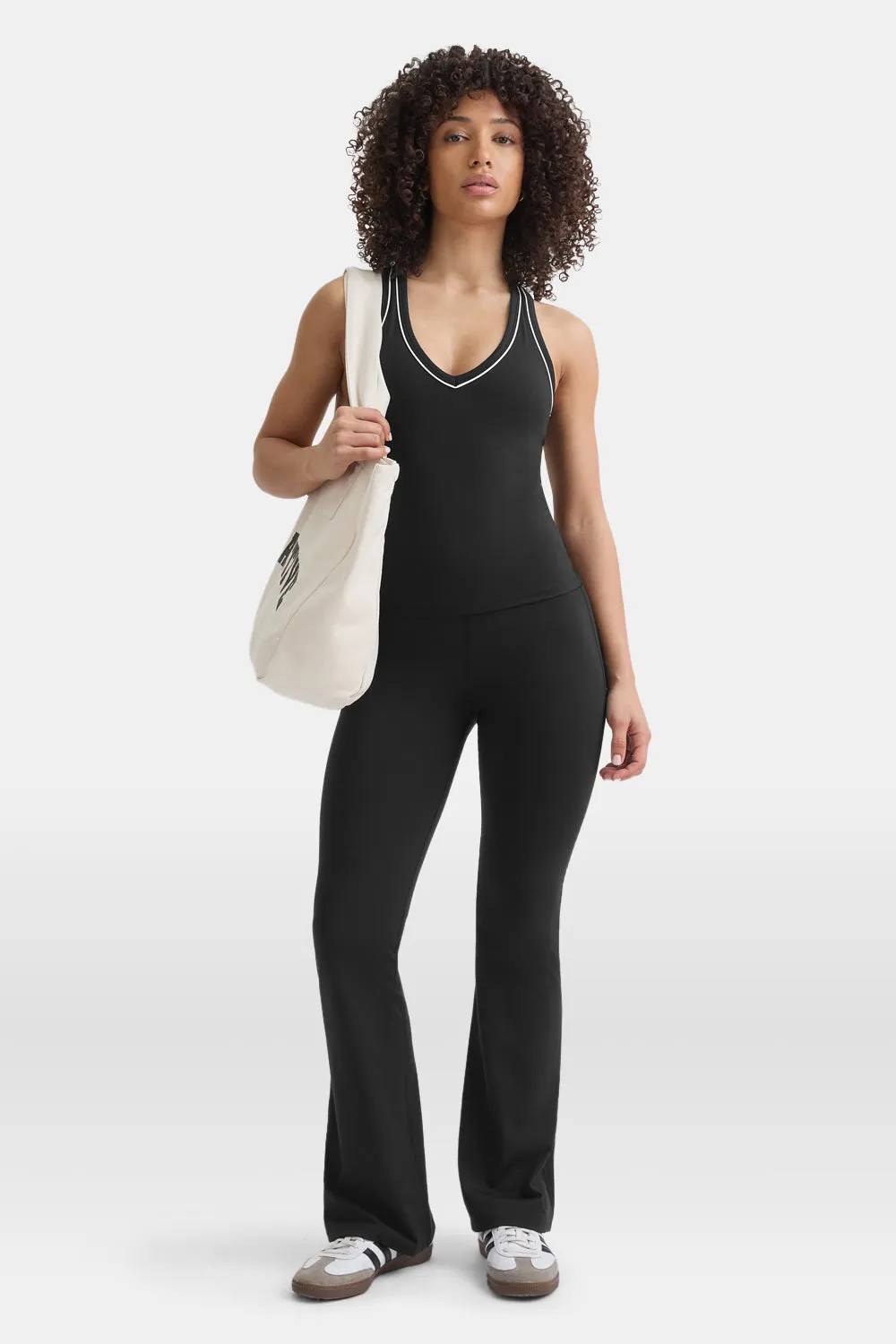 DayFlex Built-In Support V Neck Racer Vest - Shadow Black sold by TALA product image thumbnail 3
