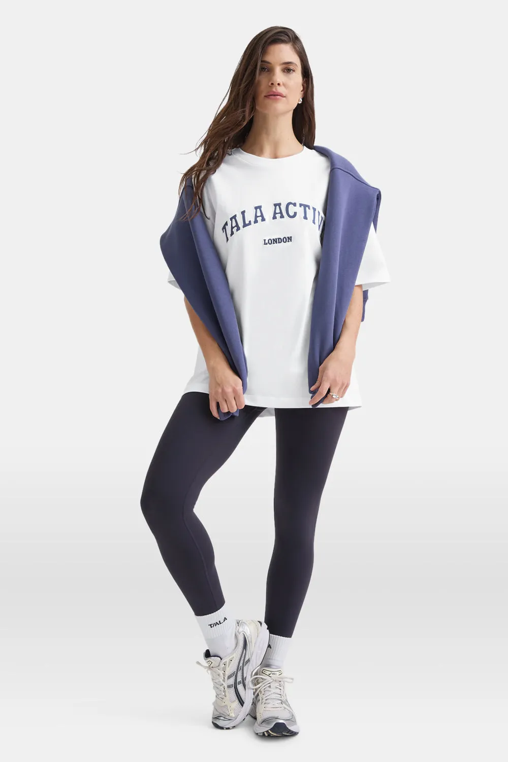 TALA ACTIVE APPLIQUE TEE - IVORY sold by TALA
