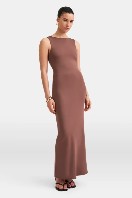 365 Open Back Maxi Dress - Clay sold by TALA