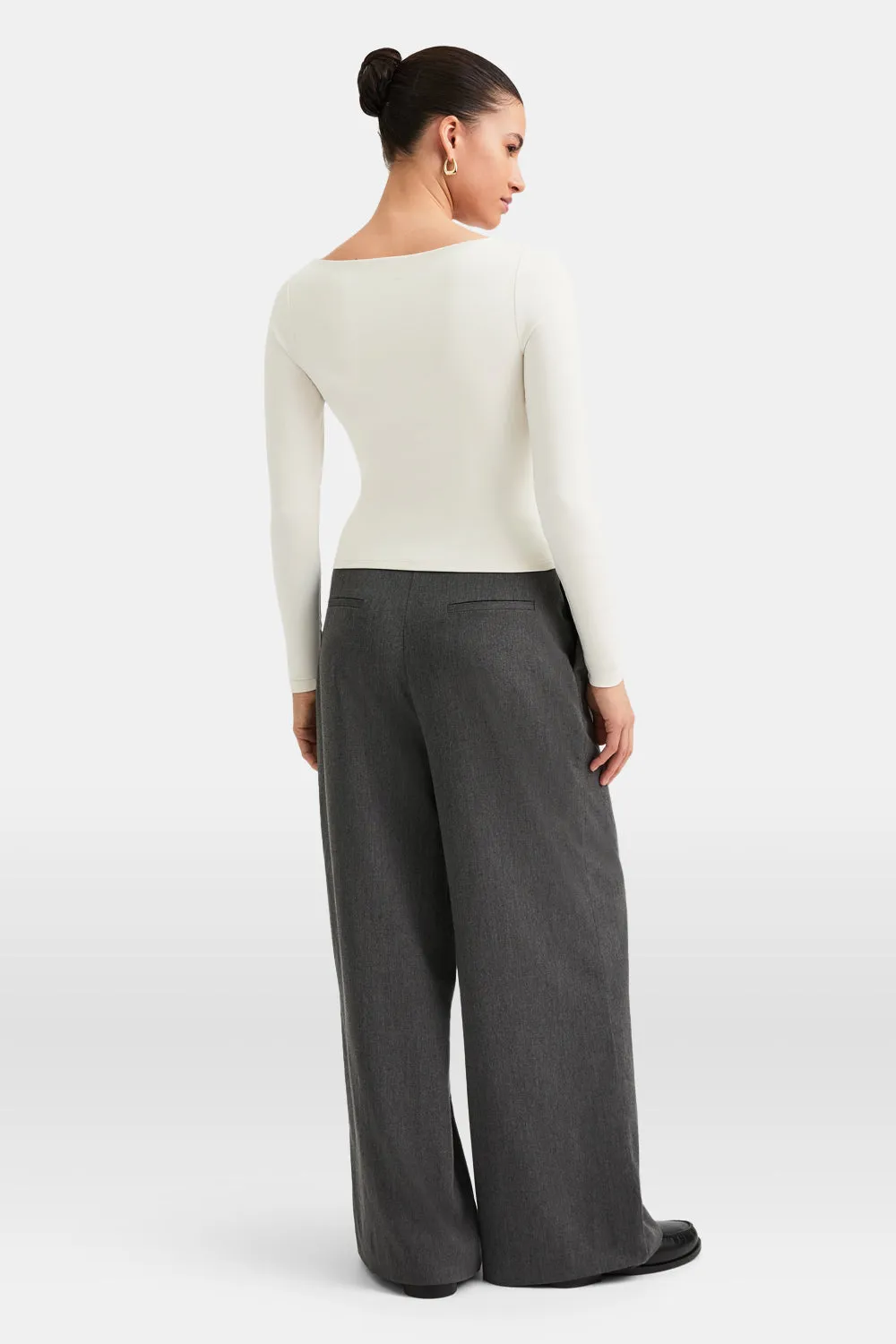 365 Boat Neck Long Sleeve Top - Vanilla sold by TALA product image thumbnail 4