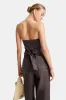 Heavyweight Linen Longline Strapless Top - Espresso sold by TALA
