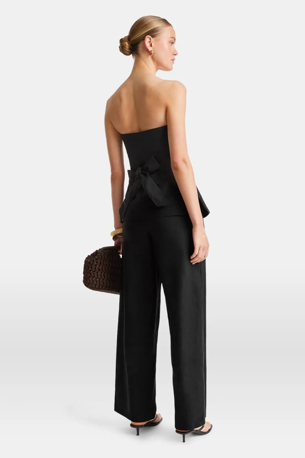 Heavyweight Linen Longline Strapless Top - Black Onyx sold by TALA product image thumbnail 5