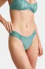 Gathered Bikini Bottom - Teal sold by TALA