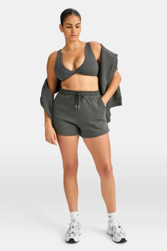 TALA Le Soleil Sweat Shorts - Dark Olive sold by TALA