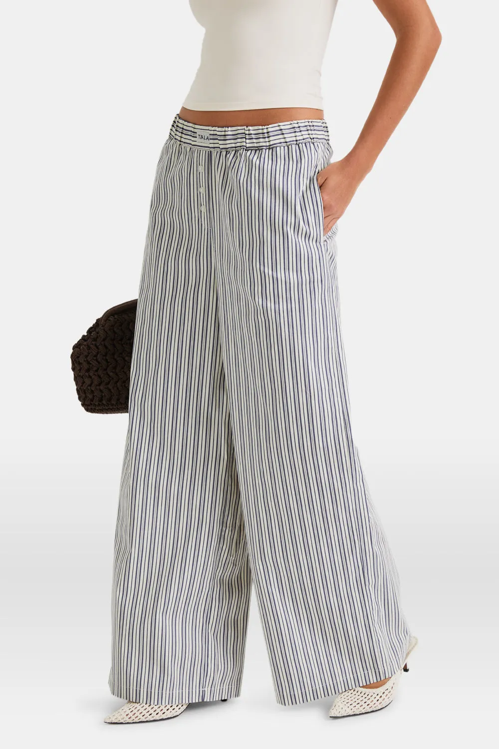 Poplin Trouser - Blue Stripe sold by TALA product image thumbnail 3