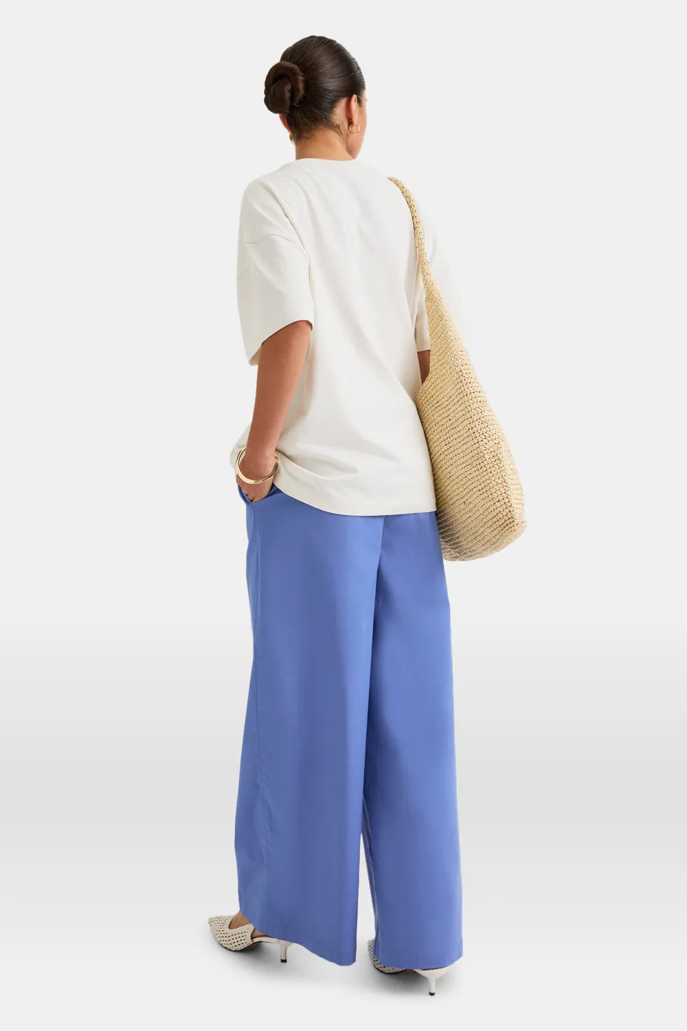 Poplin Trouser - Positano Blue sold by TALA product image thumbnail 5