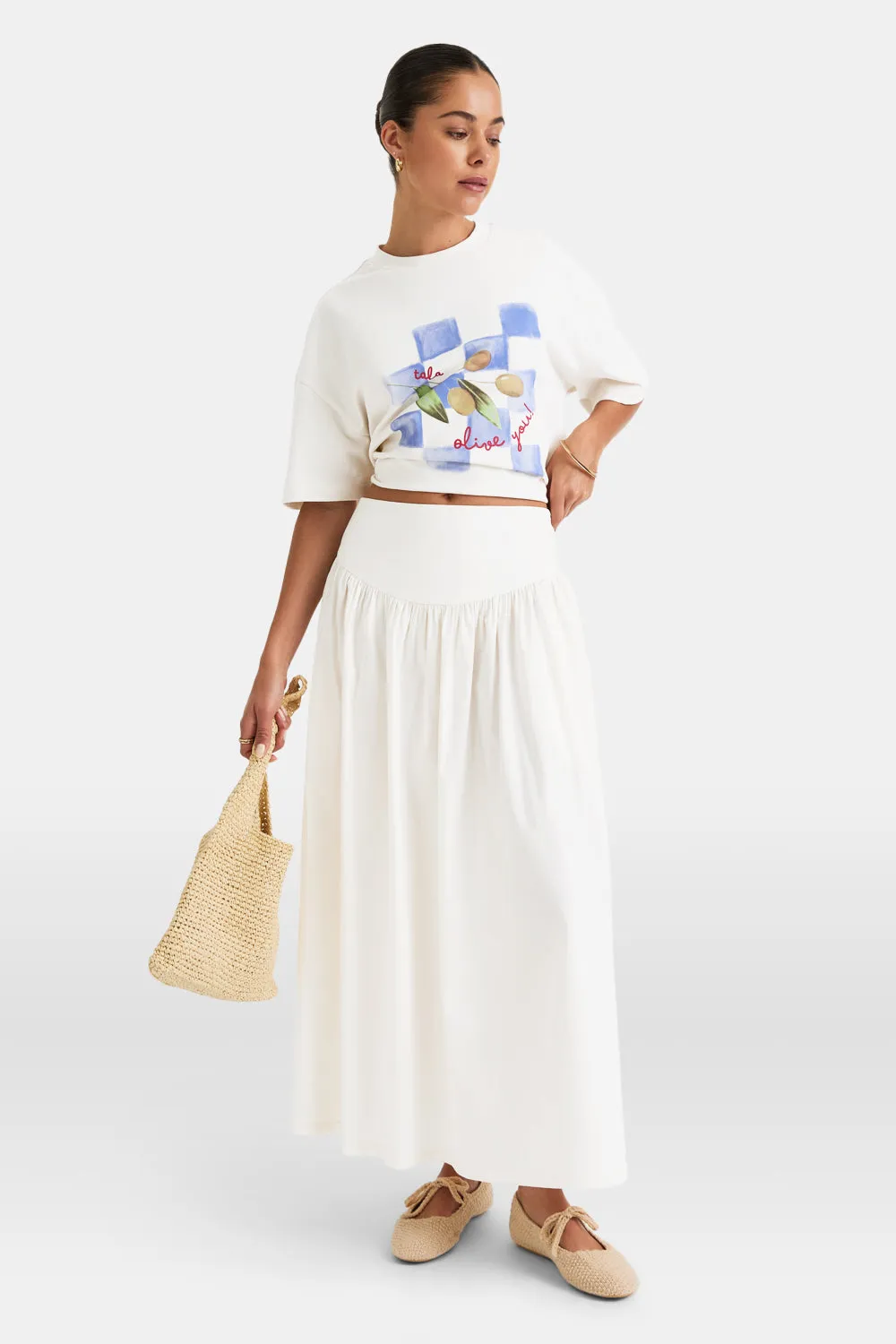 Poplin Maxi Skirt - Coconut Milk sold by TALA product image thumbnail 3