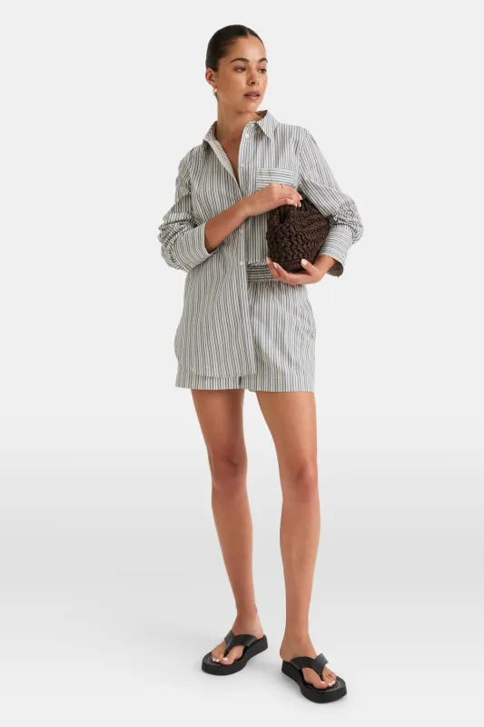 Poplin Short - Blue Stripe sold by TALA