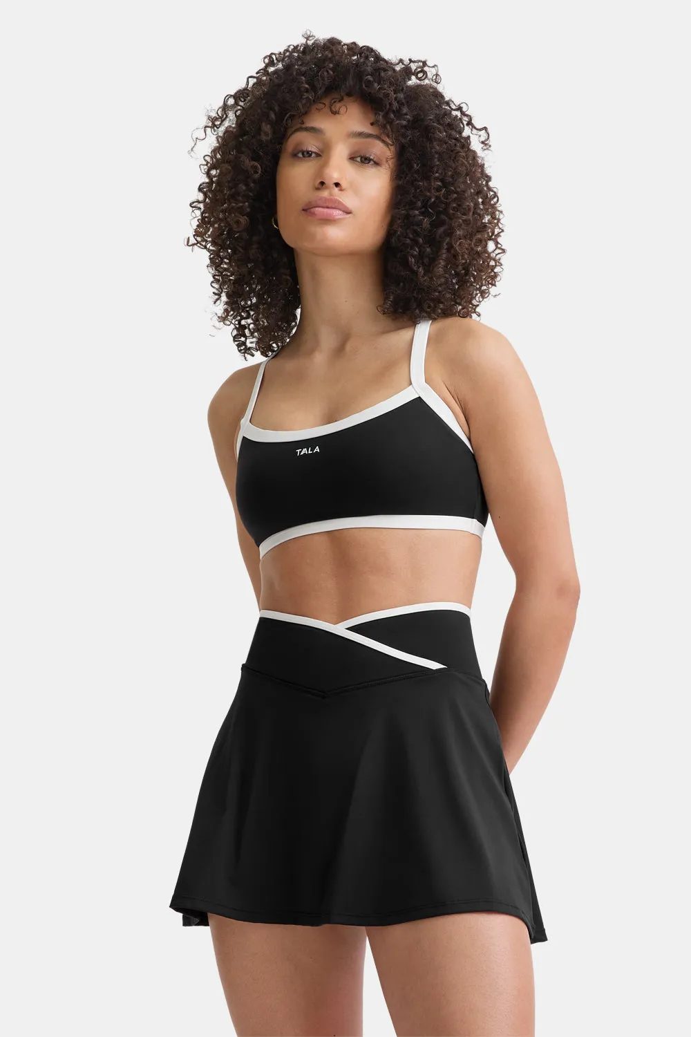DayFlex Wrap Waist Skort - Shadow Black & Ivory sold by TALA product image thumbnail 4