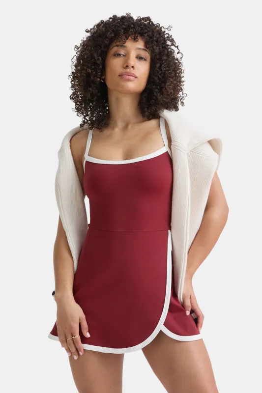 DayFlex Active Dress - Vintage Red & Ivory sold by TALA