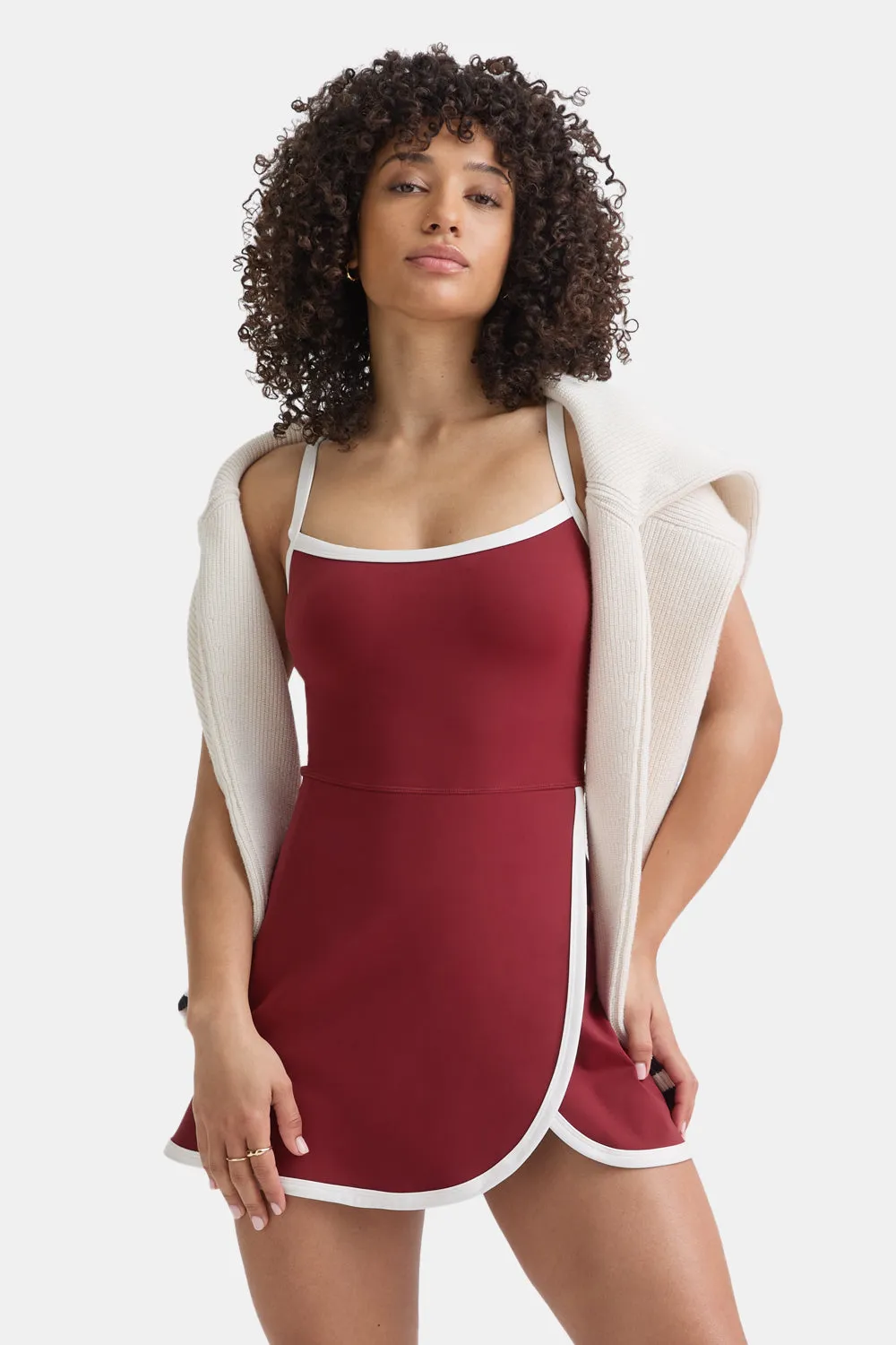 DayFlex Active Dress - Vintage Red & Ivory sold by TALA