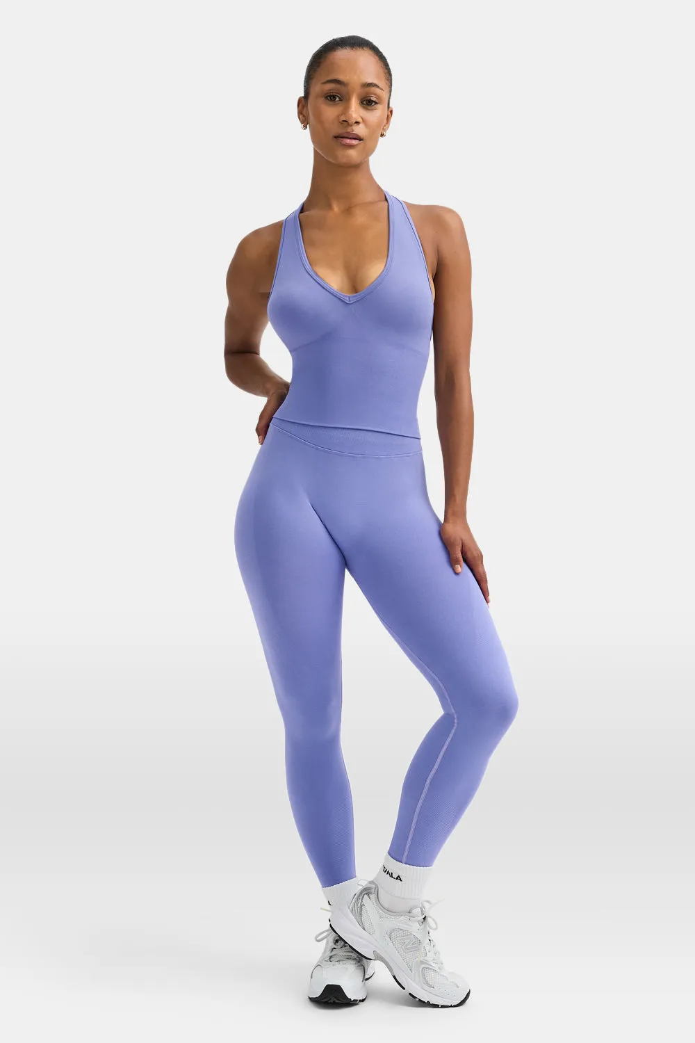 Sculpt Seamless Halter Tank - Aster Blue sold by TALA product image thumbnail 3