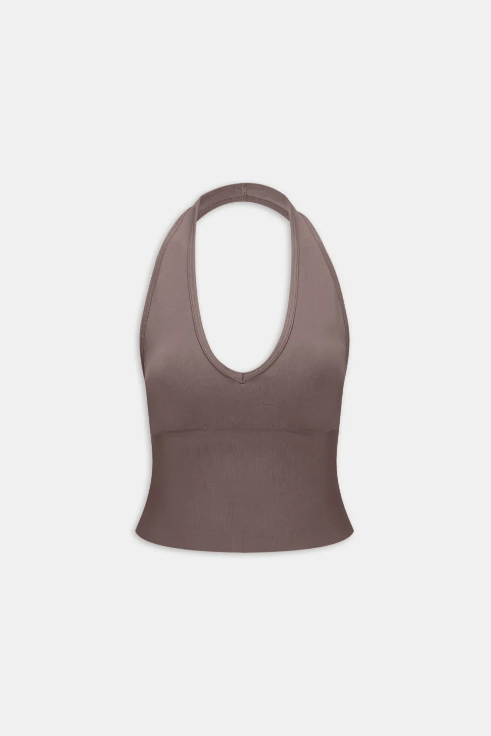 Sculpt Seamless Halter Tank - Dark Truffle sold by TALA product image thumbnail 2