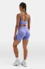 Sculpt Seamless Ruched Sports Bra - Aster Blue sold by TALA