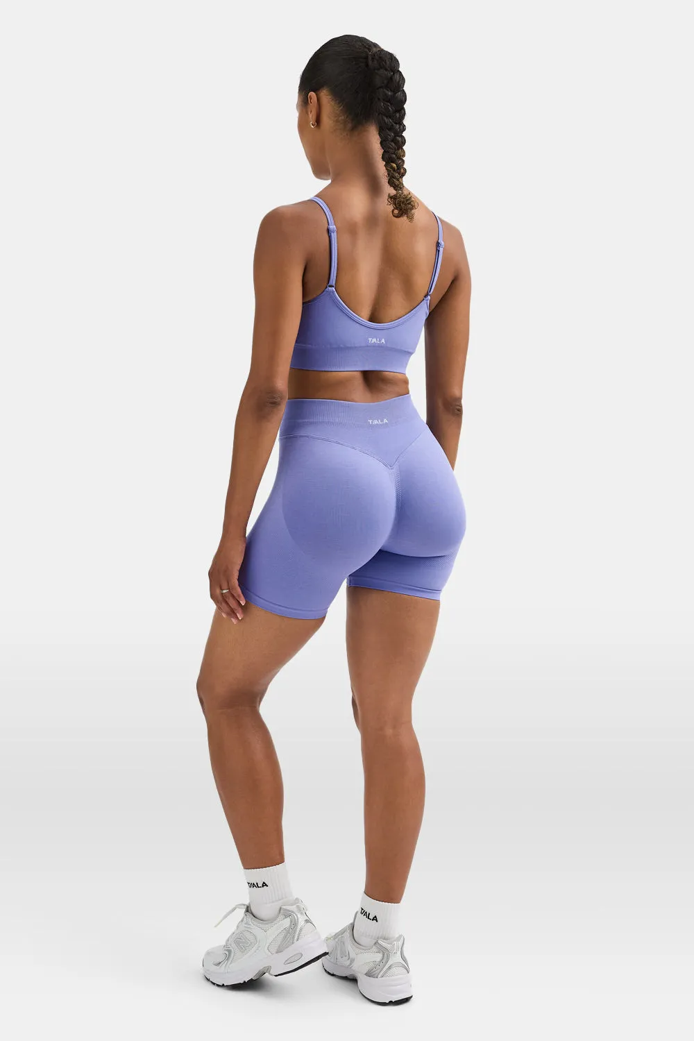 Sculpt Seamless Ruched Sports Bra - Aster Blue sold by TALA product image thumbnail 5