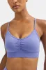 Sculpt Seamless Ruched Sports Bra - Aster Blue sold by TALA